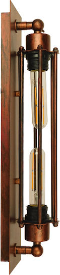 GloboStar Bespoke Industrial Wall Lamp with E27 Copper Base 9.5x47cm