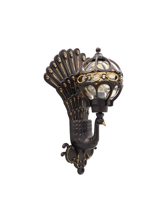 GloboStar Cornelia Vintage Lamp Wall with Socket E27 Brown 32x20x55cm