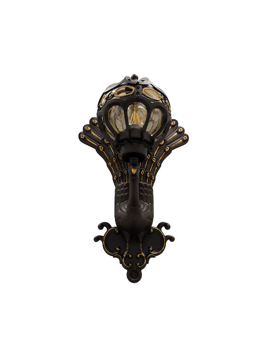 GloboStar Cornelia Vintage Lamp Wall with Socket E27 Brown 32x20x55cm