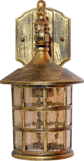 GloboStar Pharos Industrial Wall Lamp with E27 Bulb Base Bronze 17x29x29cm