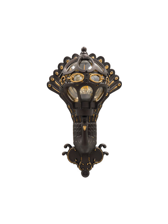 GloboStar Cornelia Vintage Lamp Wall with Socket E27 Brown 32x20x55cm