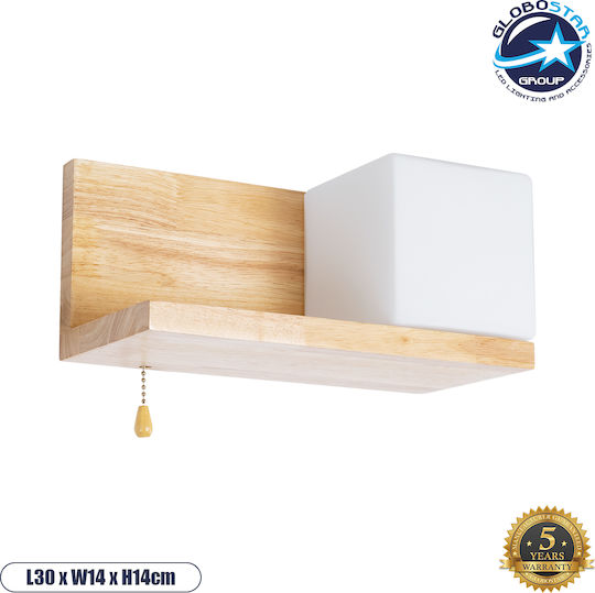 GloboStar Lămpi De Perete Modern Cu Bază De Bec E27 Alb 30x15x15cm