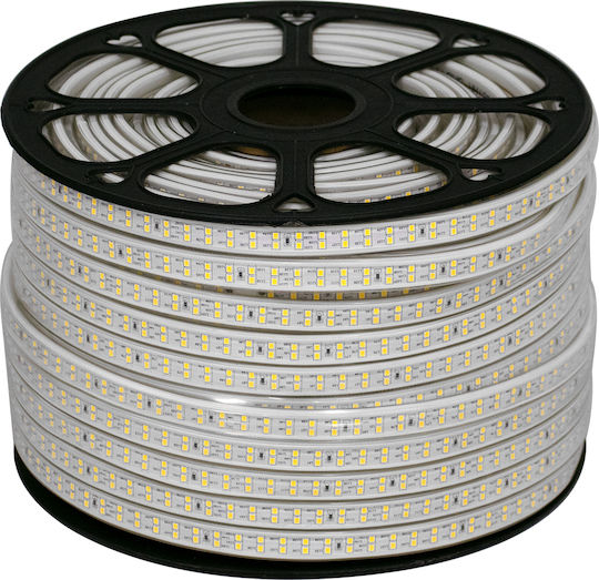 GloboStar Αδιάβροχη Ταινία LED 220V Φυσικό Λευκό Φως 1m Τύπου SMD2835