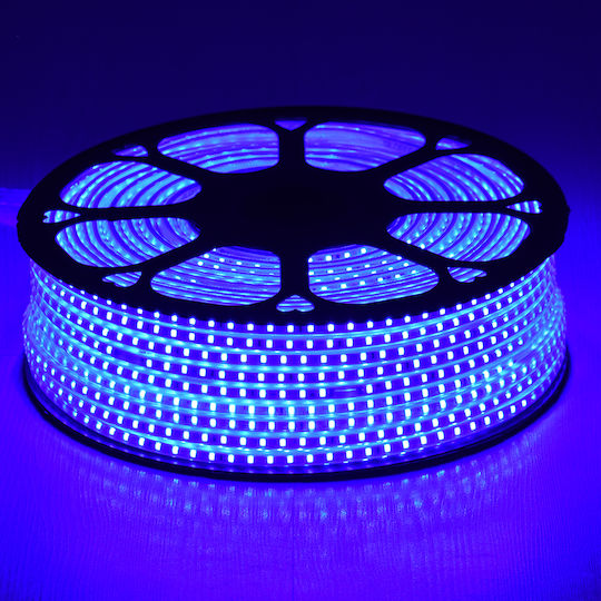 GloboStar Αδιάβροχη Ταινία LED 220V Μπλε Φως 1m Τύπου SMD2835