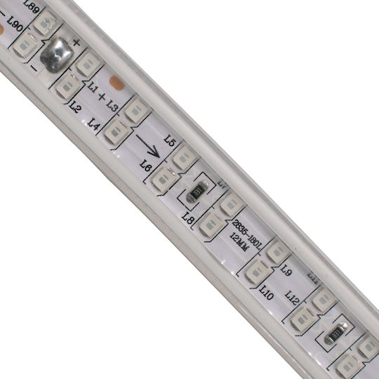 GloboStar Waterproof LED Strip 220V Red Light 1m Type SMD2835