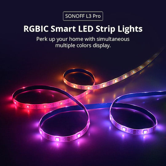 GloboStar Smart Ταινία LED Wi-Fi 5V RGB Φως 5m Τύπου SMD5050 με Τροφοδοτικό