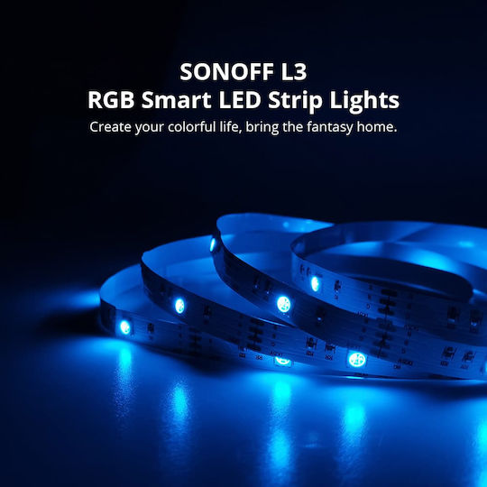 GloboStar Smart Ταινία LED Wi-Fi 5V RGB Φως 5m Τύπου SMD5050