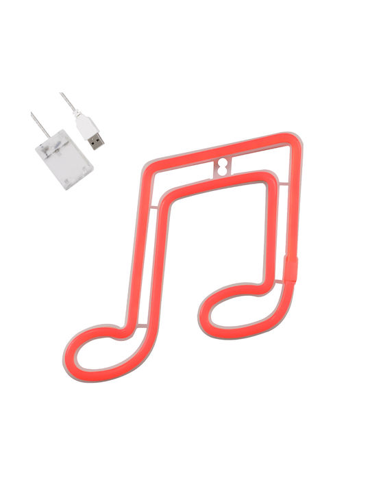 GloboStar Music Note Dekorative Lampe Abbildung Rot