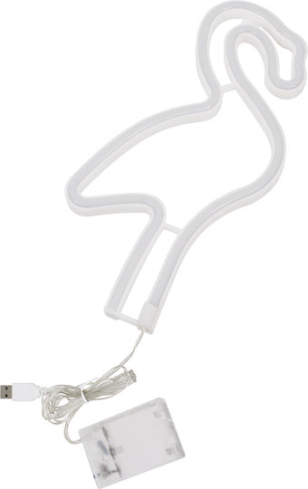 GloboStar Neon Διακοσμητικό Φωτιστικό LED Φλαμίνγκο 28.5x14εκ.