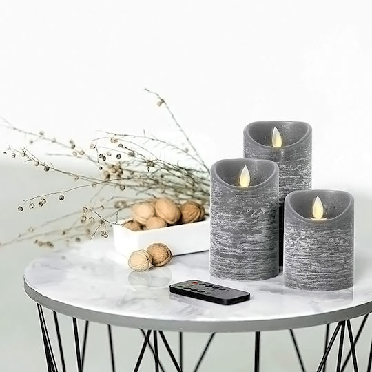 GloboStar Decorative Lamp Wax Polish Gray 3pcs