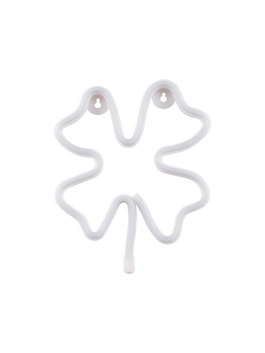 GloboStar Neon Διακοσμητικό Φωτιστικό Four Leaf Clover LED Φιγούρα