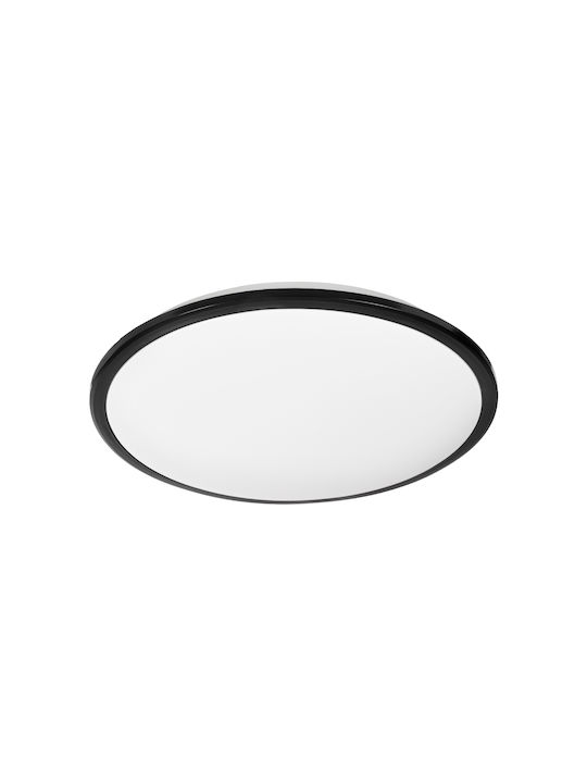 GloboStar Tuffin Deckenleuchte Montieren Badezimmer 48cm Schwarz mit Integrierter LED