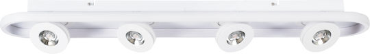 GloboStar Nespo LED Spot with 4 Lights in White Color