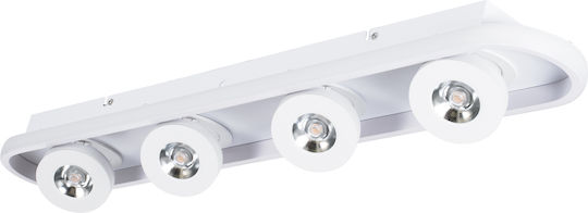 GloboStar Nespo LED Spot with 4 Lights in White Color