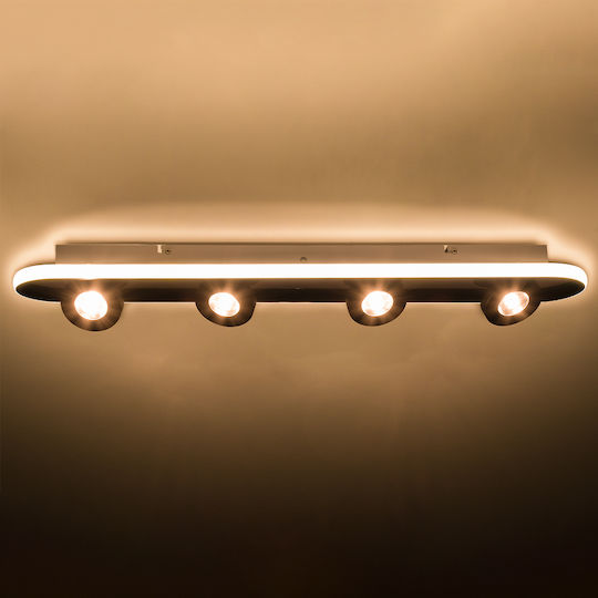 GloboStar Nespo LED Spot with 4 Lights in White Color