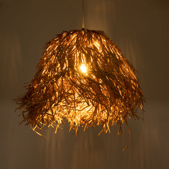 GloboStar Guadeloupe Κρεμαστό Φωτιστικό Bulb Boho Πλέγμα με Ντουί E27 50x50x40εκ.