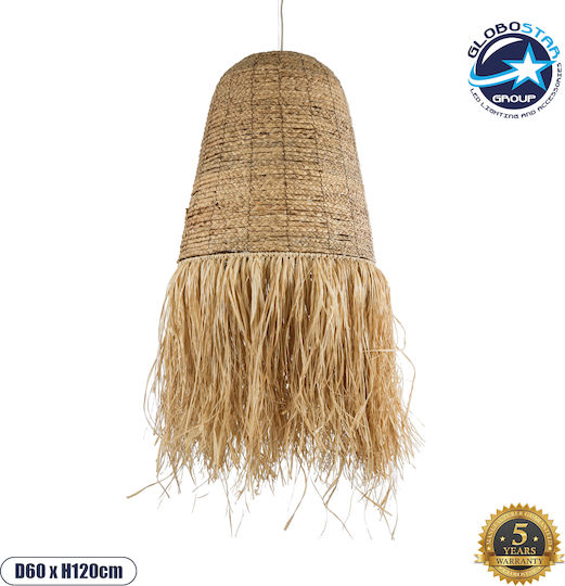 GloboStar Portoferraio Deckenleuchte Beiges Boho Raster mit Lampenbirnensockel E27 60x120x120cm
