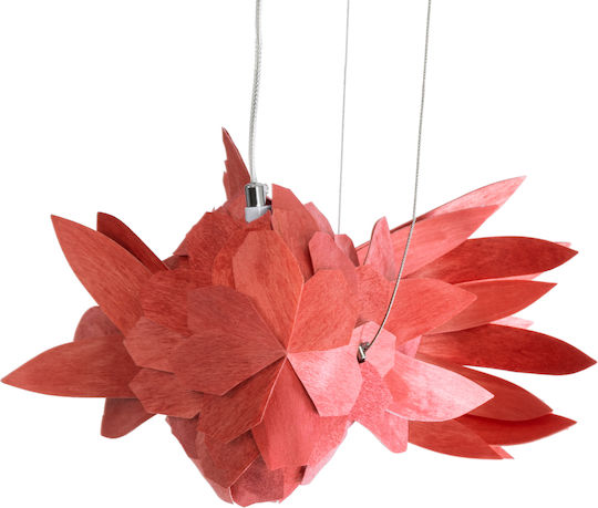 GloboStar Pendant Light Red Boho Grid with Socket E27 70x40x27cm