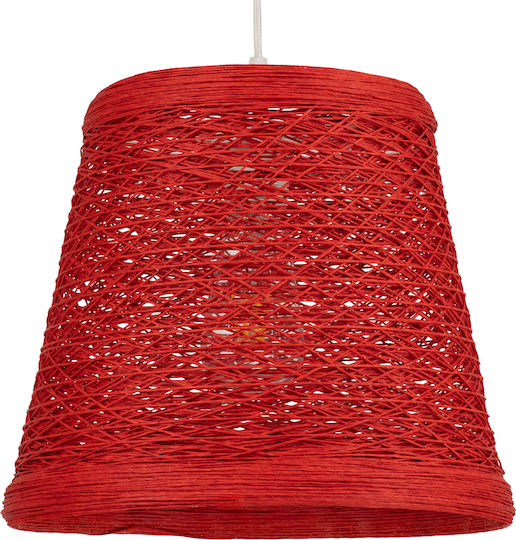 GloboStar Playroom Red Ceiling Light with Rope for E27 Socket 32x32x27cm