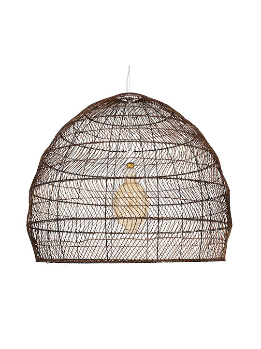 GloboStar Malibu Brown Boho Bell Pendant Ceiling Light with E27 Socket 97x100x86cm