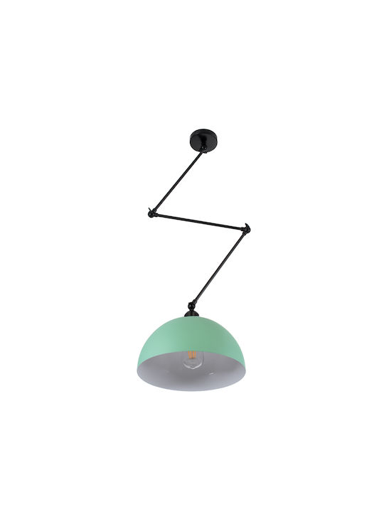 GloboStar Lotus Pendant Light Green Bell with Socket E27 30x21cm