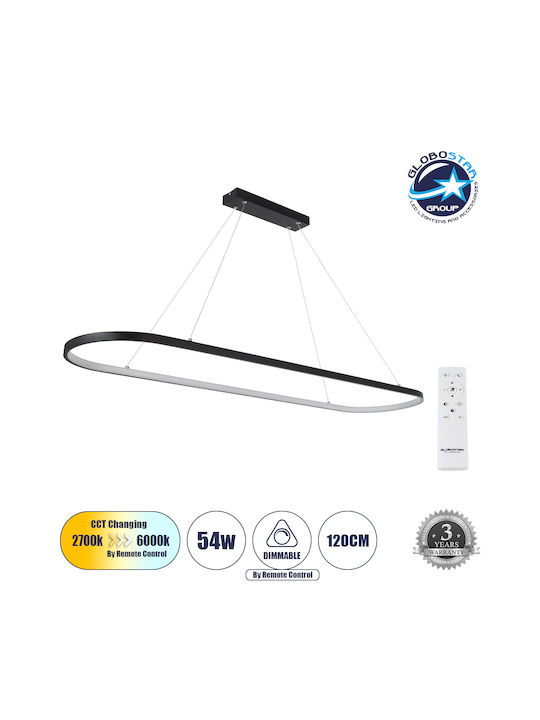 GloboStar Bolivar Pendant Light Black 120x30cm