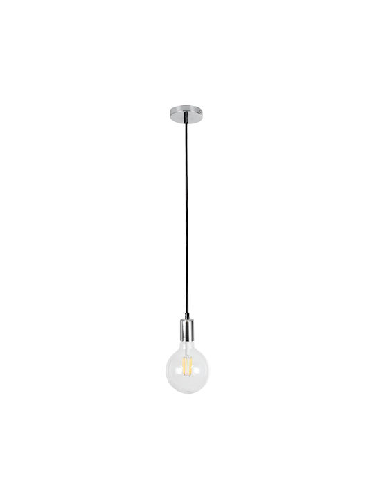 GloboStar Lumi Pendant Light Silver with Socket E27 4x4x110cm