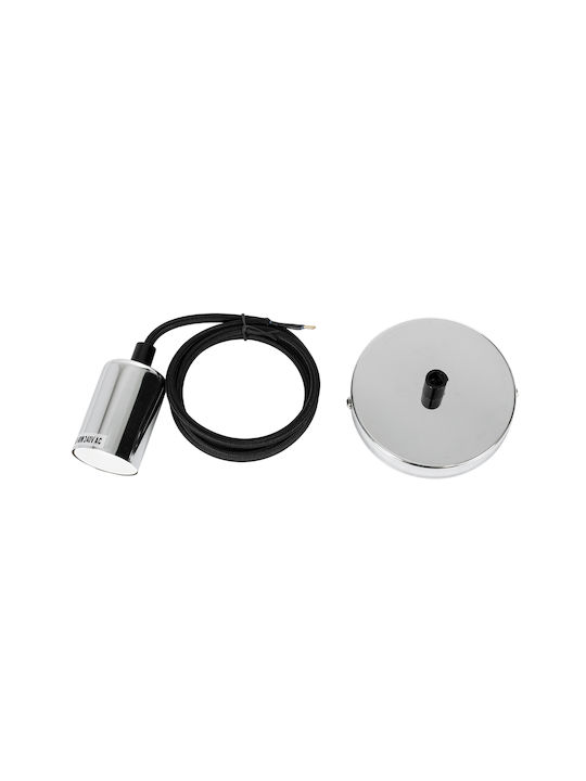 GloboStar Lumi Pendant Light Silver with Socket E27 4x4x110cm
