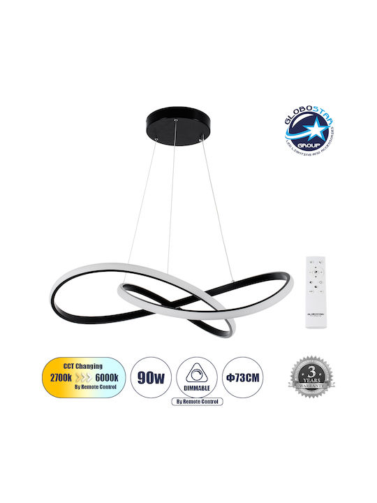 GloboStar Dexter Pendant Light Black 67x73x17cm