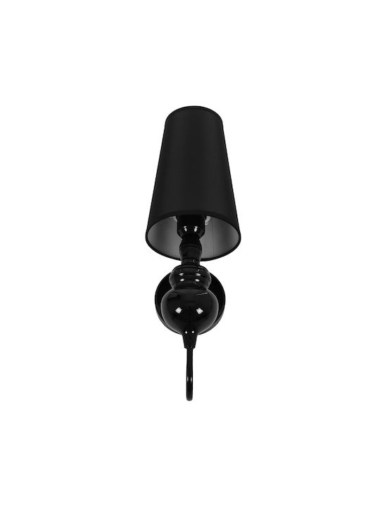 GloboStar Laura Modern Leuchte Wand mit Fassung E27 Schwarz 15x48cm
