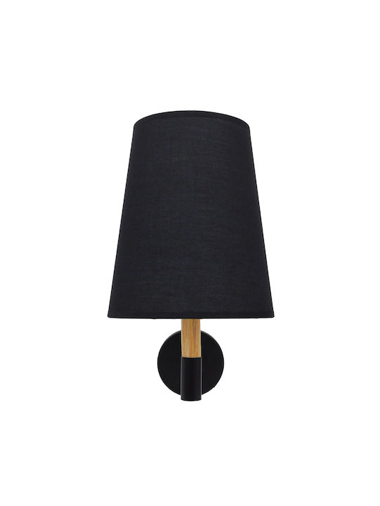 GloboStar Lydford Klassische Wandleuchte mit Lampenbirnensockel E27 Schwarz 28x36cm