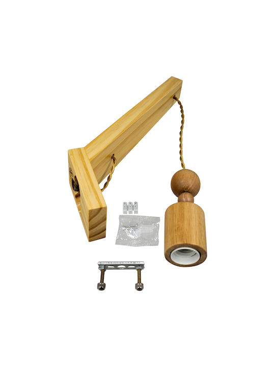 GloboStar Novo Vintage Wall Lamp with E27 Socket Beige 27x65x65cm