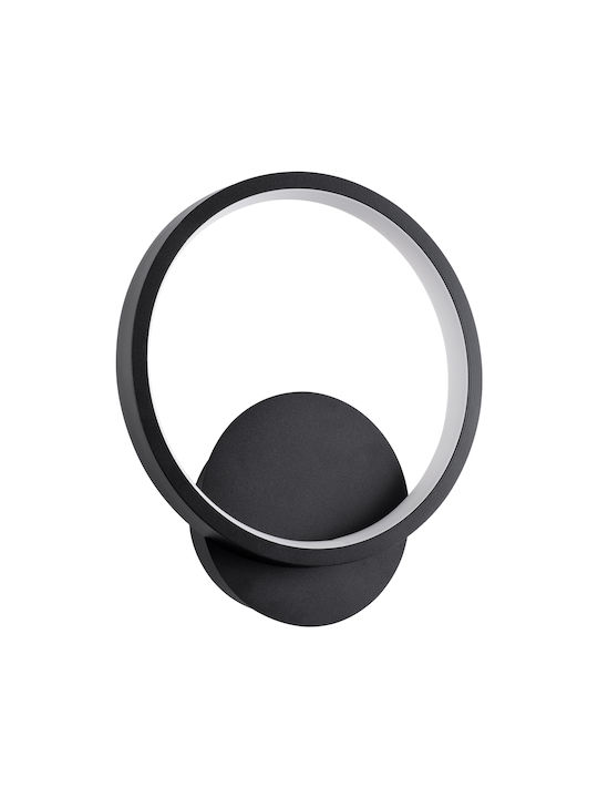 GloboStar Ted Modern Lamp Wall with Integrated LED and Adjustable White Light Black 20x23cm