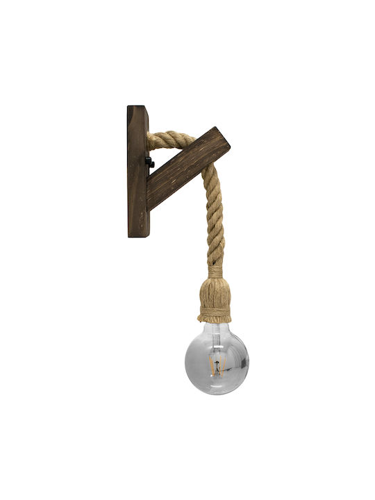 GloboStar Vanity Vintage Wandleuchte mit E27 Lampenbirnensockel Braune 15x30x30cm