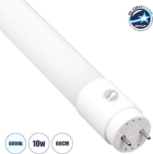 GloboStar LED-Lampe 10W Röhrenform 60εκ. für Fassung G13 und Form T8 Kühles Weiß 1046lm