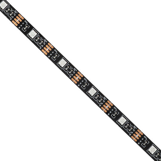 GloboStar Ταινία LED USB 5V RGB Φως 1m Τύπου SMD5050 με Τροφοδοτικό & Τηλεχειριστήριο