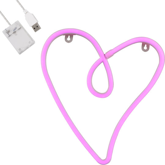 GloboStar Dekorative Lampe Herz Rosa
