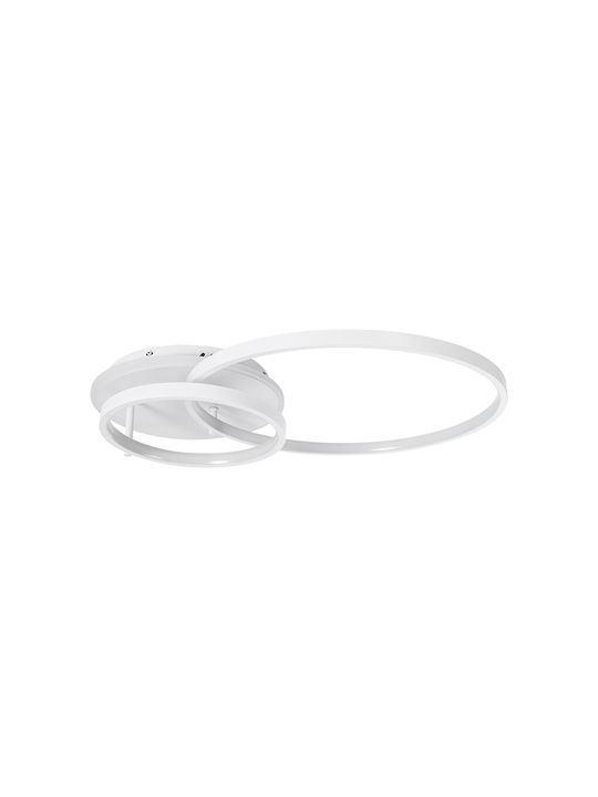 GloboStar Nemesis Deckenleuchte 25cm Weiß mit Integrierter LED und Fernbedienung