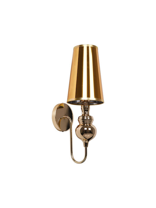 GloboStar Laura Modern Leuchte Wand mit Fassung E27 Gold 15x48cm