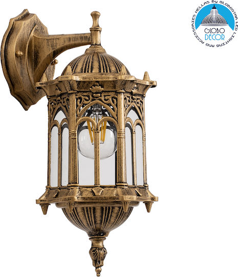 GloboStar Darcy Vintage Leuchte Wand mit Fassung E27 Bronze 15.5x34.5cm