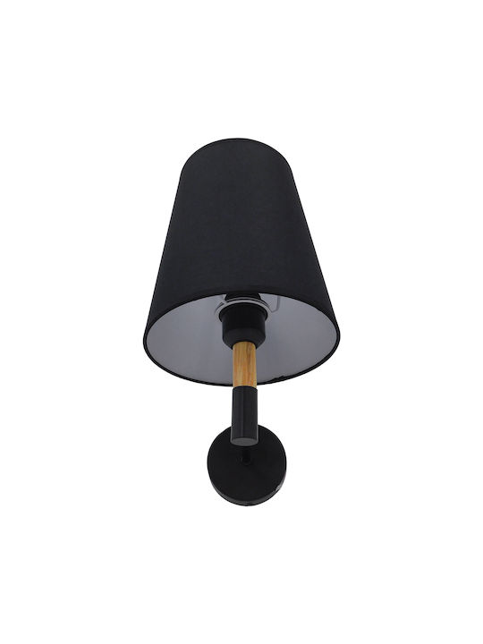 GloboStar Lydford Klassische Wandleuchte mit Lampenbirnensockel E27 Schwarz 28x36cm