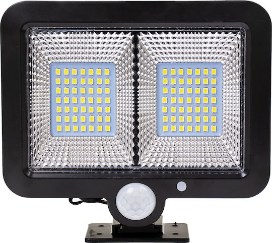 GloboStar Στεγανός Ηλιακός Προβολέας LED 10W Ψυχρό Λευκό 6000K με Αισθητήρα Κίνησης και Φωτοκύτταρο IP65
