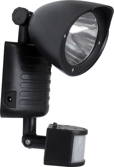 GloboStar Στεγανός Ηλιακός Προβολέας LED 10W Ψυχρό Λευκό 6000K με Αισθητήρα Κίνησης IP54