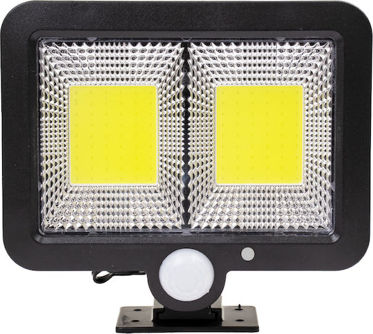 GloboStar Στεγανός Ηλιακός Προβολέας LED 25W Ψυχρό Λευκό 6000K με Αισθητήρα Κίνησης και Φωτοκύτταρο IP65