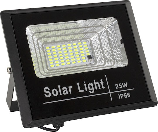 GloboStar Rezistent la apă Solar Proiector LED 25W Alb Rece 6000K IP66