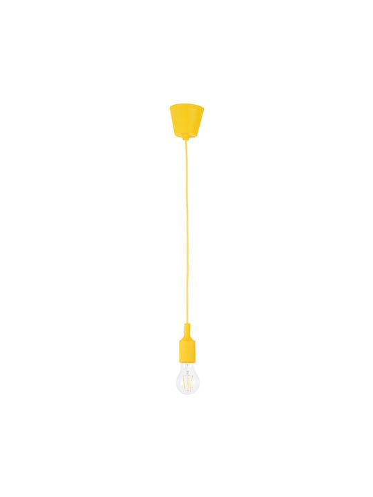 GloboStar Cablito Pendant Light Yellow with Socket E27 4x110cm