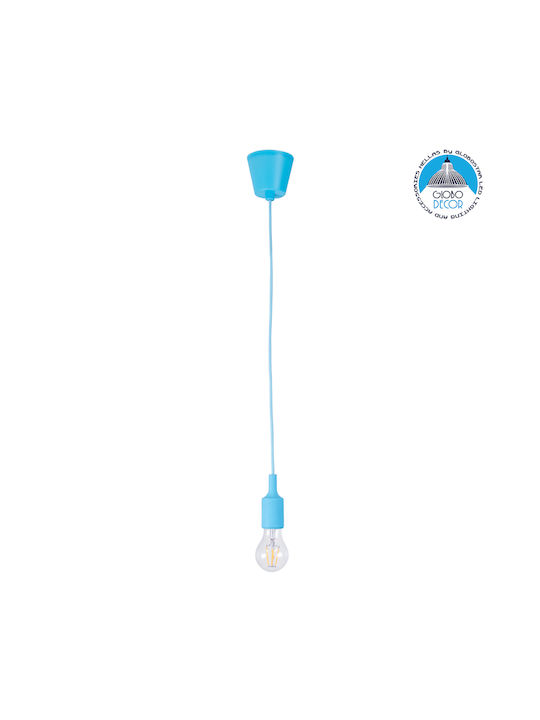 GloboStar Cablito Pendant Light Light Blue with Socket E27 4x110cm
