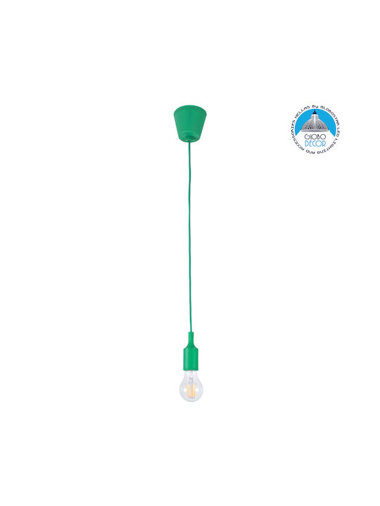 GloboStar Cablito Pendant Light Green with Socket E27 4x110cm