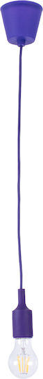 GloboStar Cablito Deckenleuchte Lila mit Lampenbirnensockel E27 4x110x110cm