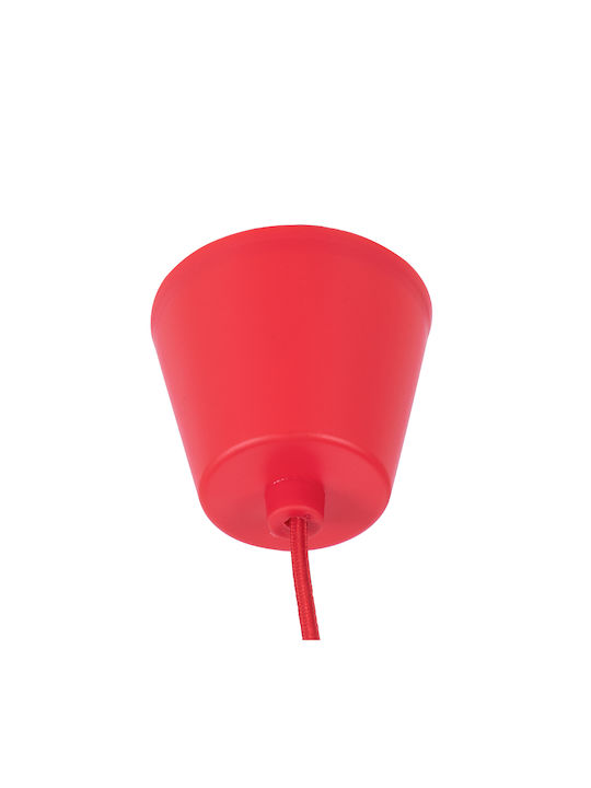 GloboStar Cablito Pendant Light Red with Socket E27 4x110cm